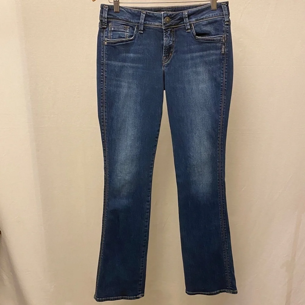 Silver Jeans 30 (US 8) Suki Slim Boot Jeans Low Rise Womens Stretch